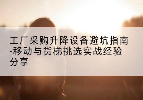 武汉移动式升降机怎么选-工厂采购升降设备避坑指南-移动与货梯挑选实战经验分享